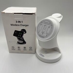 3 in 1 Wireless Charger Station for iPhone Apple Watch Airpods 60W Power Adapter